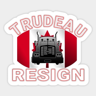 TRUDEAU RESIGN SAVE CANADA FREEDOM CONVOY 2022 TRUCKERS RED LETTERS Sticker